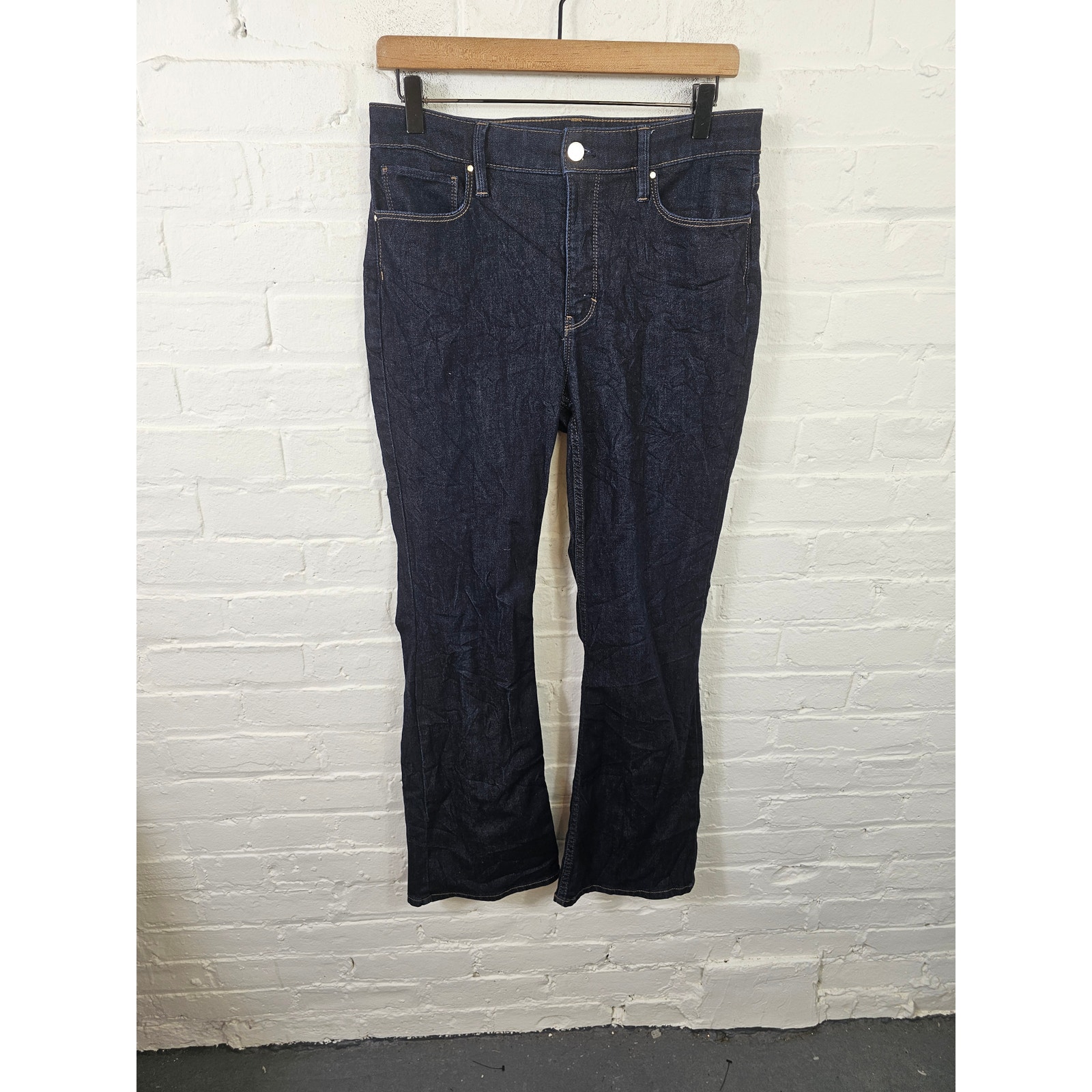 White House Black Market Womens High-Rise The Skinny Flare Jeans Blue Size 8S