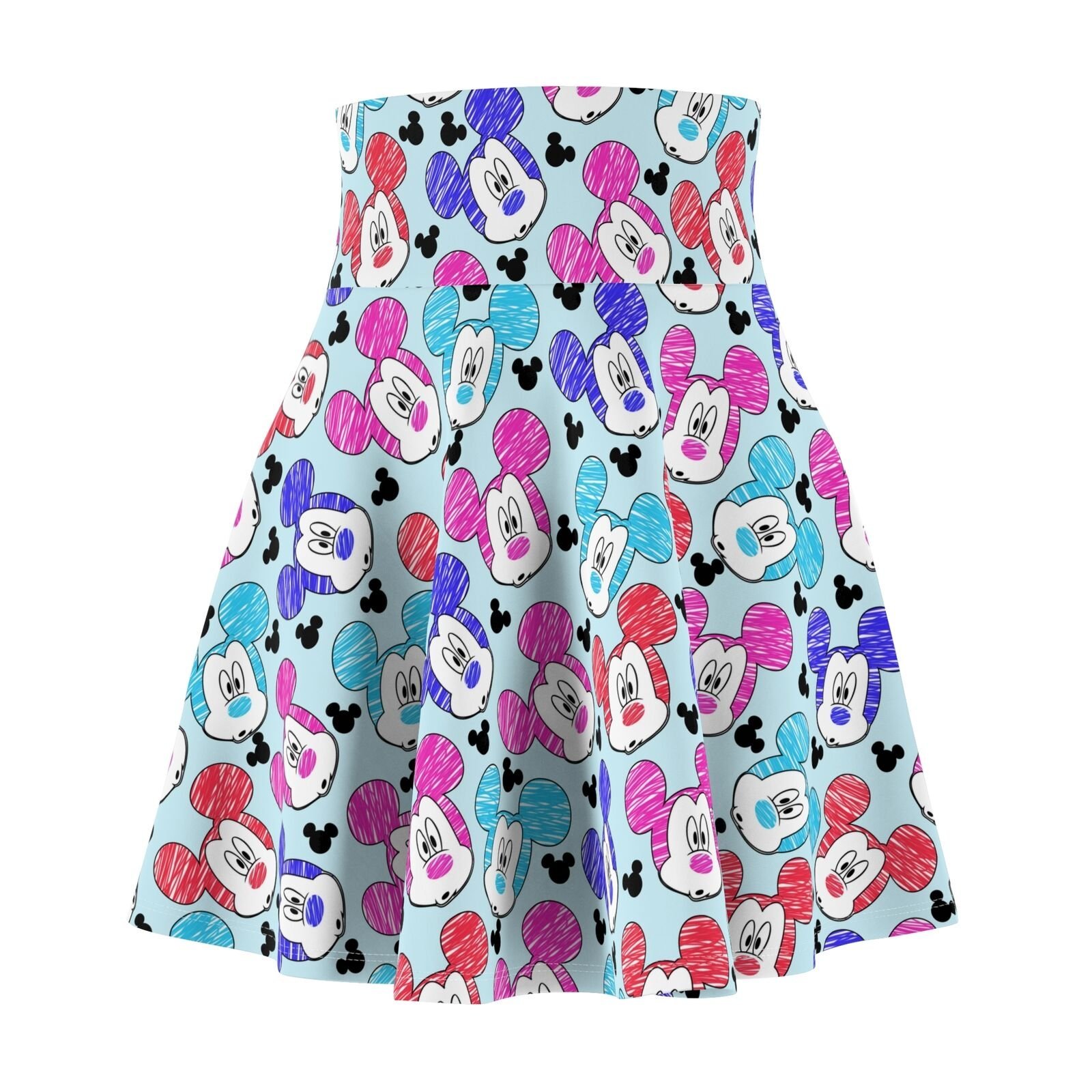 Mickey Mouse Women's Skater Skirt (AOP)