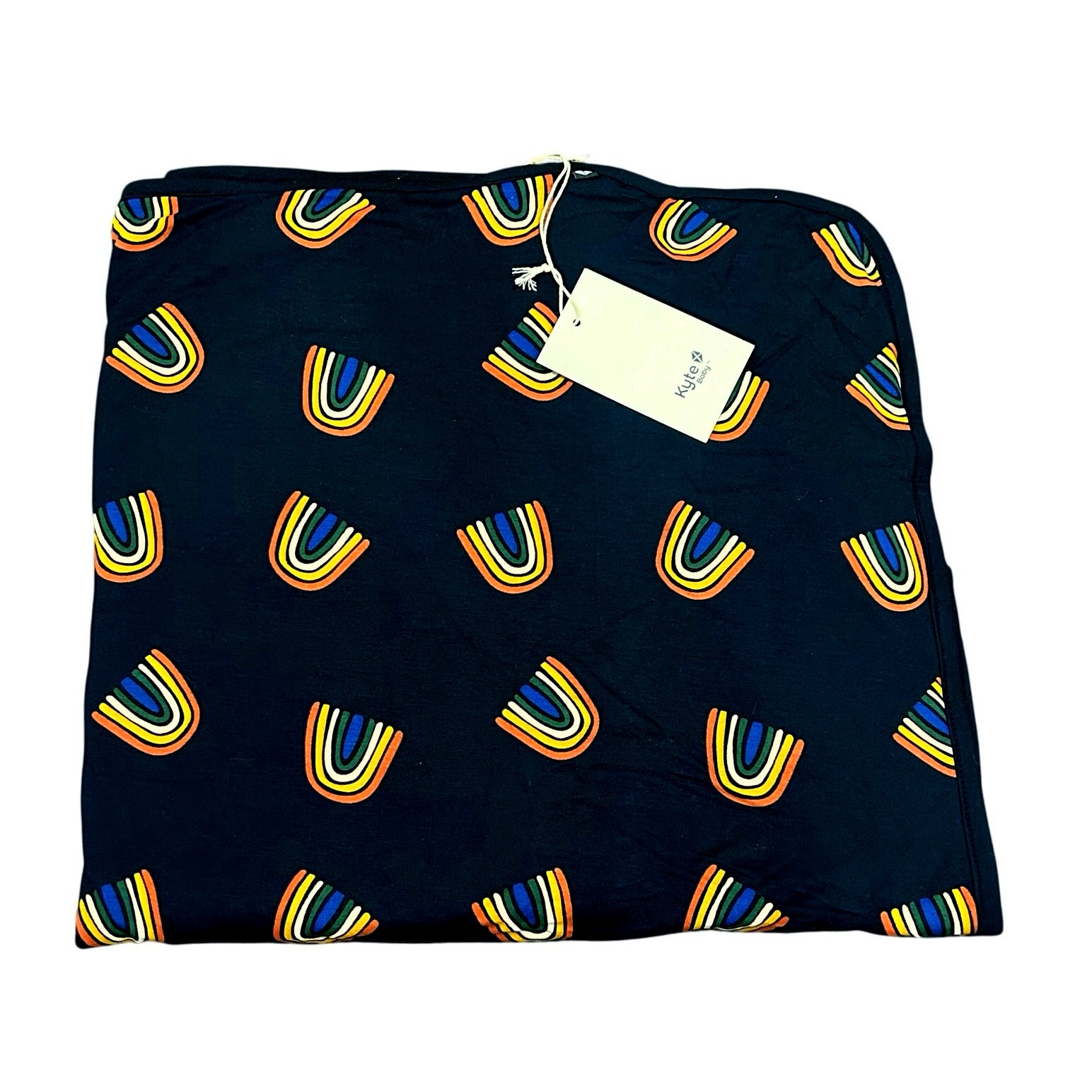 NWT Kyte Baby Rust Rainbow Midnight Printed Baby Blanket 1.0 Tog