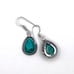Tibetan Turquoise Gemstone Handmade 925 Sterling Silver Jewelry Earrings (2.10 )
