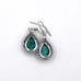 Tibetan Turquoise Gemstone Handmade 925 Sterling Silver Jewelry Earrings (2.10 )