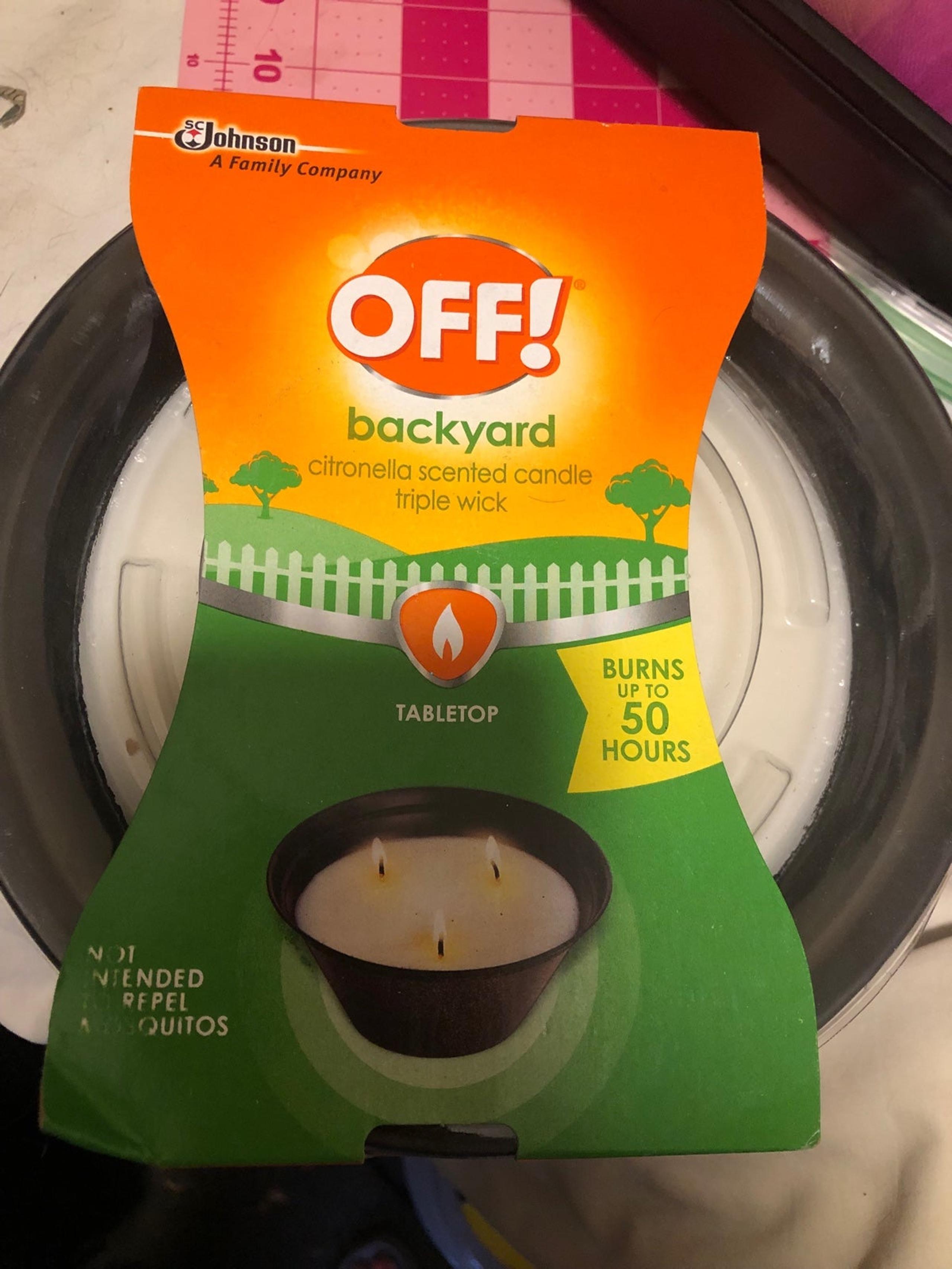 NWT OFF citronella 3 wick candle