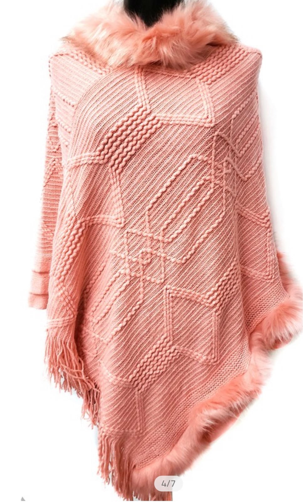 White Mark Melisandre Fringe Poncho
