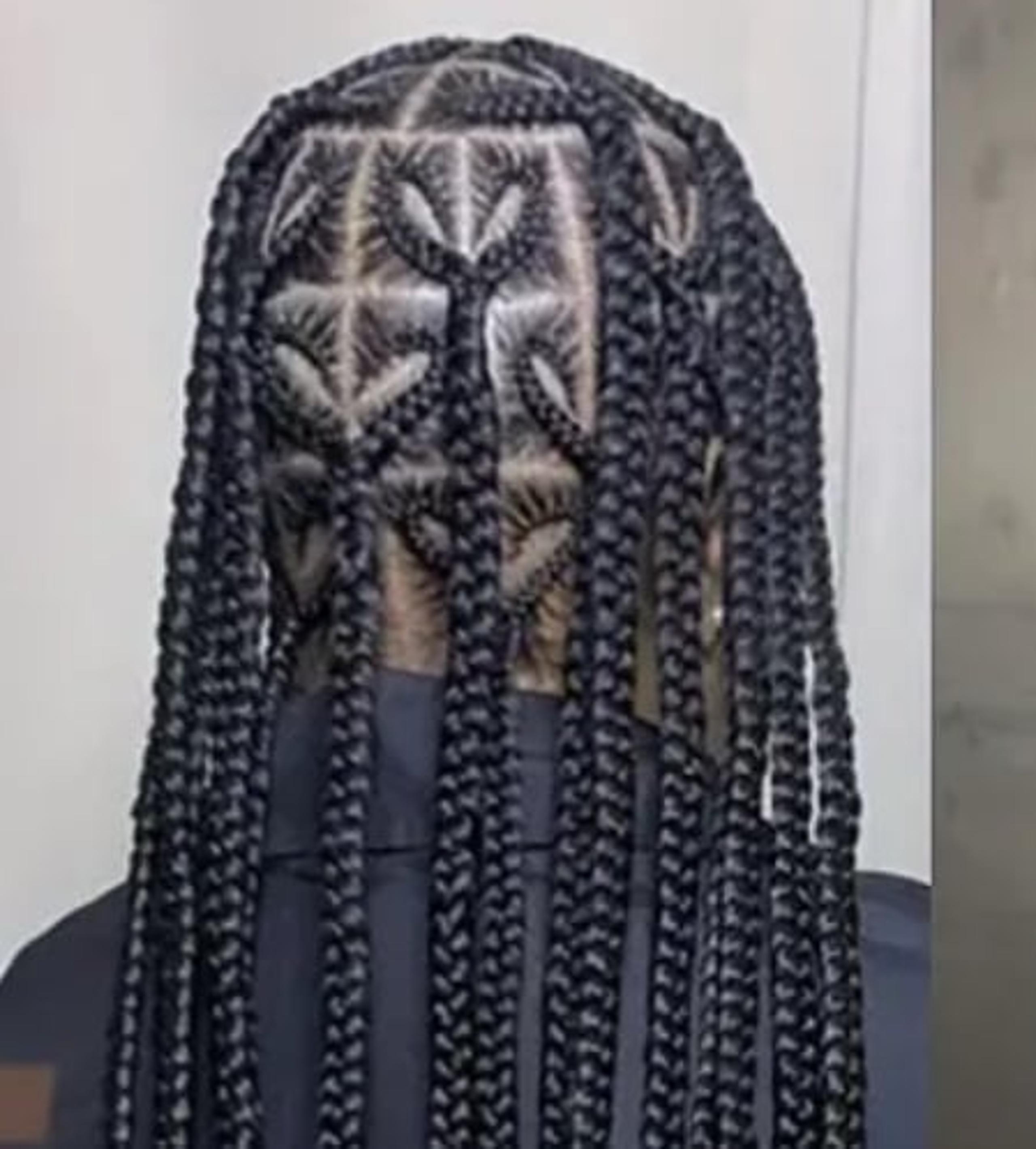 Heart cornrows braided wig