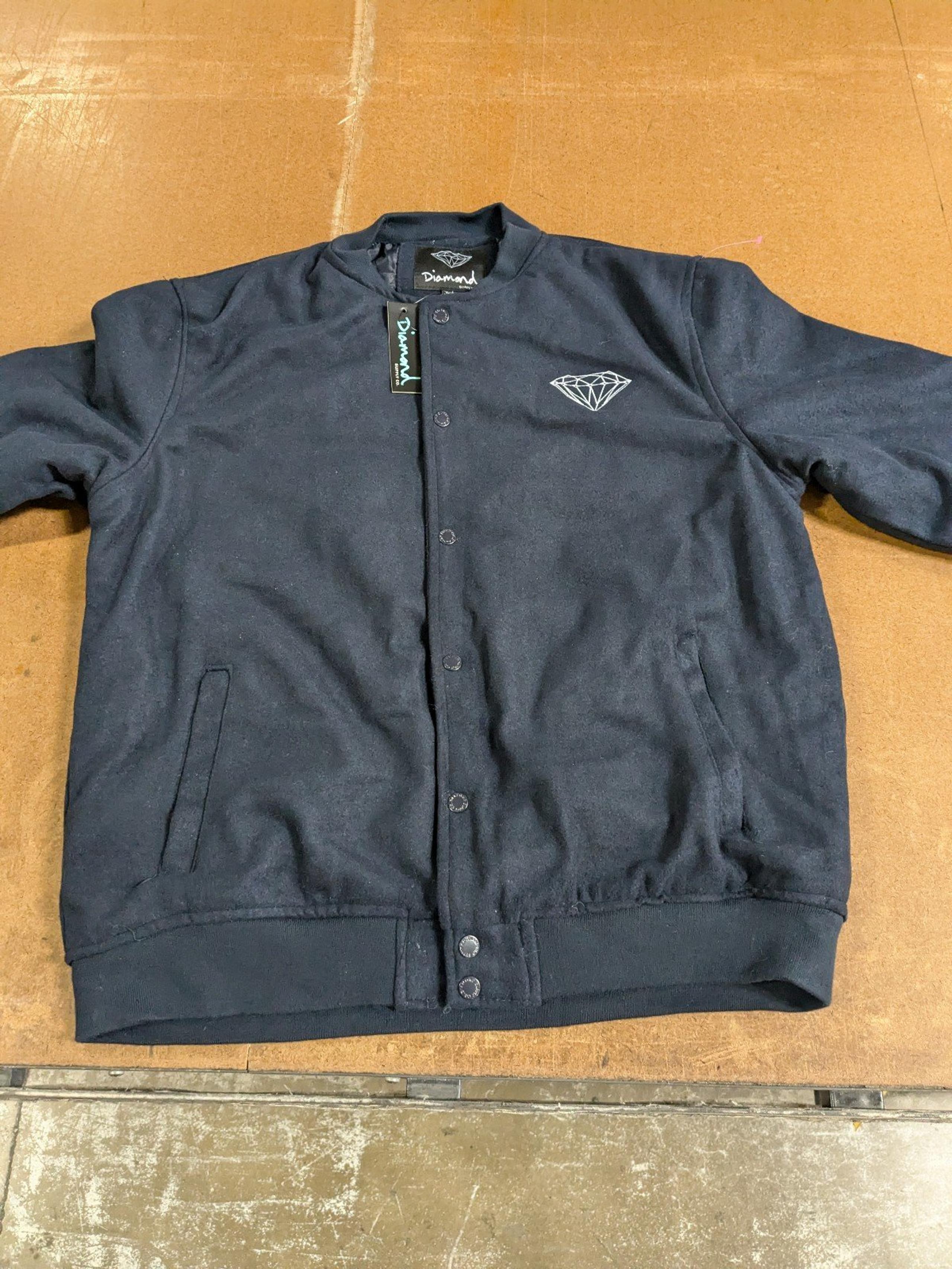 Diamond supply wool letterman style jacket L NWT