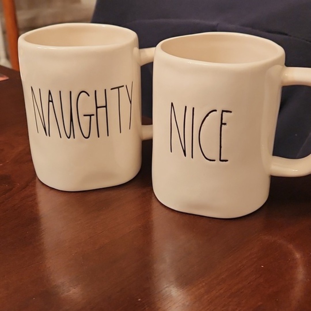 Rae Dunn Naughty & Nice Mugs