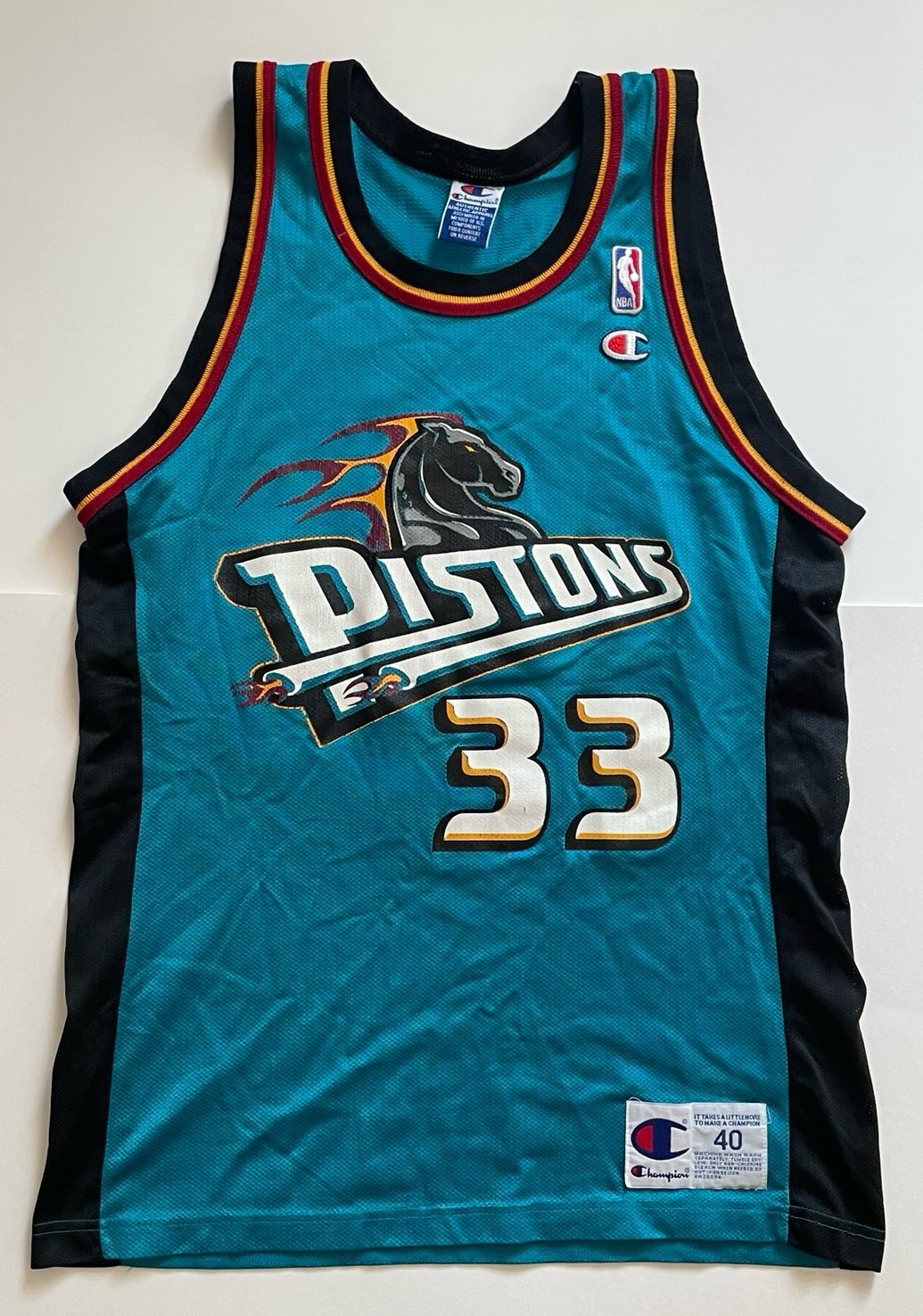 Champion Pistons 90sユニフォームHILL 33 サイズ36 - メルカリ