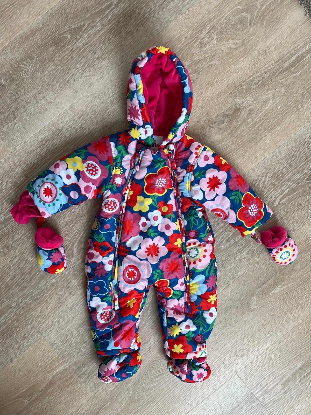 Vine Floral Multicolor Baby Snowsuit