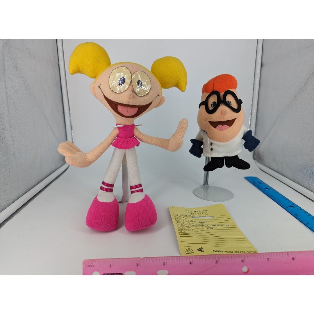 Dexter's Laboratory Plush DAKIN/APPLAUSE PROTOTYPE SAMPLE 2000 Dee Dee & Dexter