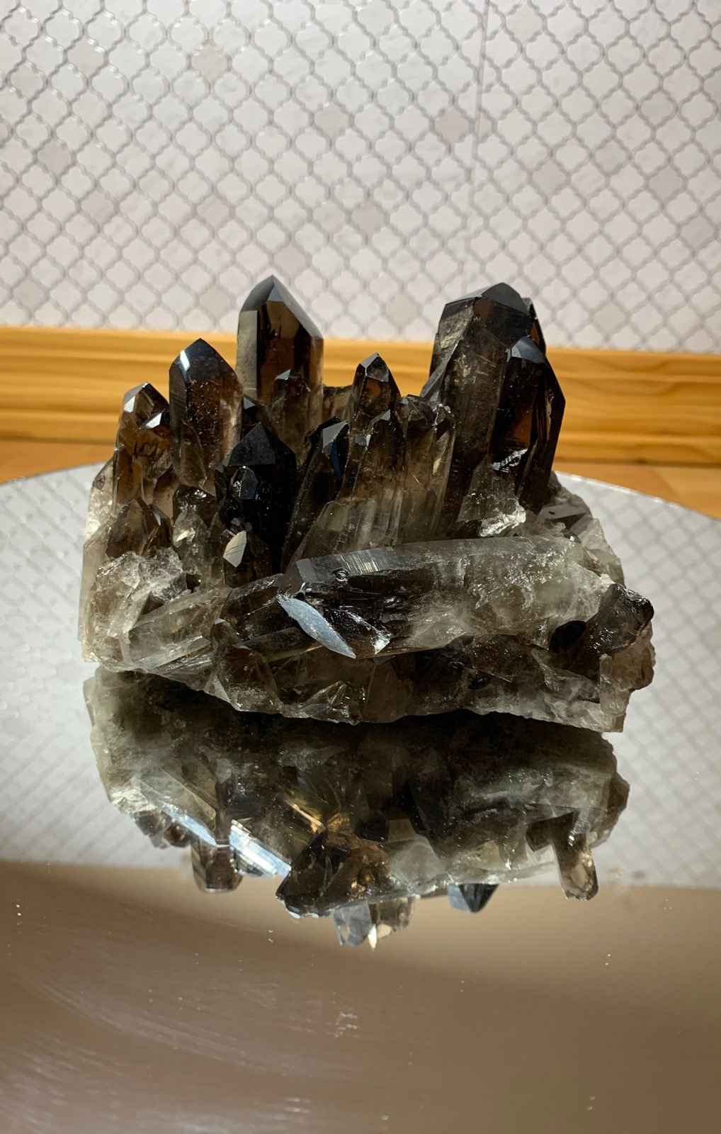 Smoky quartz cluster