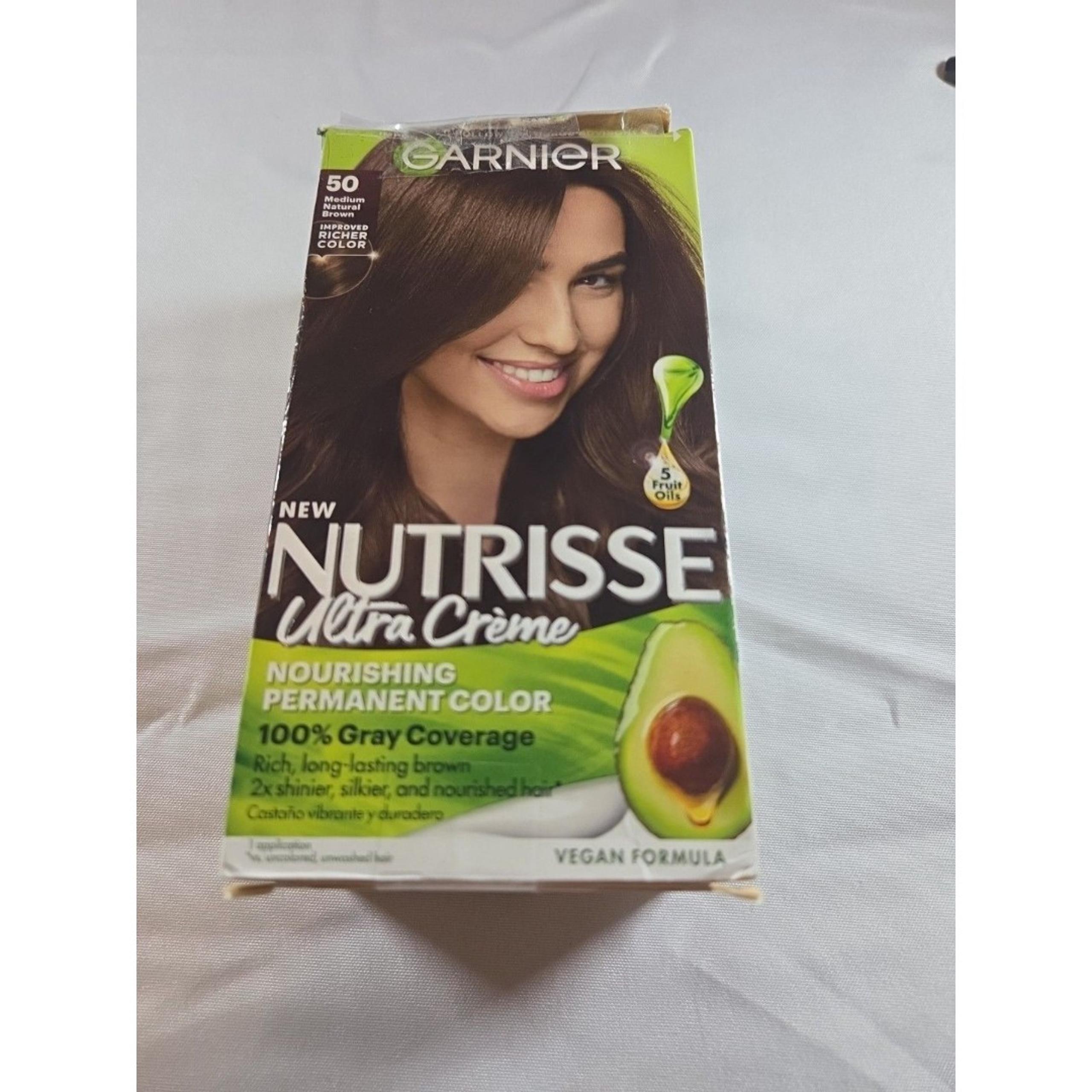 Garnier Nutrisse Nourishing Hair Color Creme, 50 Medium Natural Brown