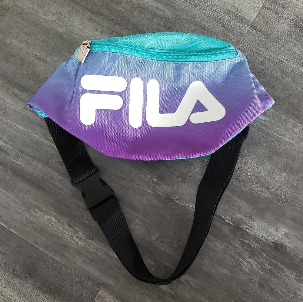 Violet Turquoise Ombre Fila Belt Bag