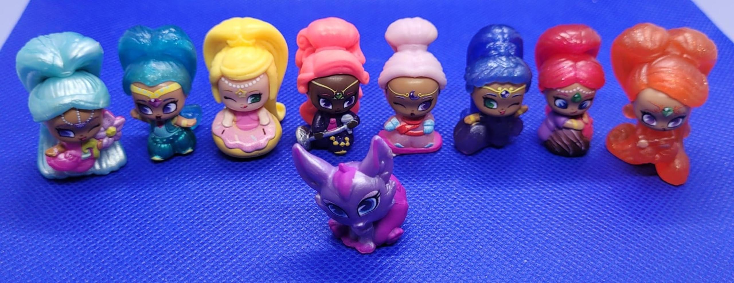 Shimmer and Shine Teenie Genies Toy Mini Figures Lot of 9