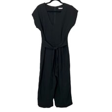 NWT Bishop + Young Black wide leg jumper v neck women’s size large NWT