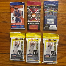 Basketball hangar packs LOT OF 6 mixed sets- Sealed!