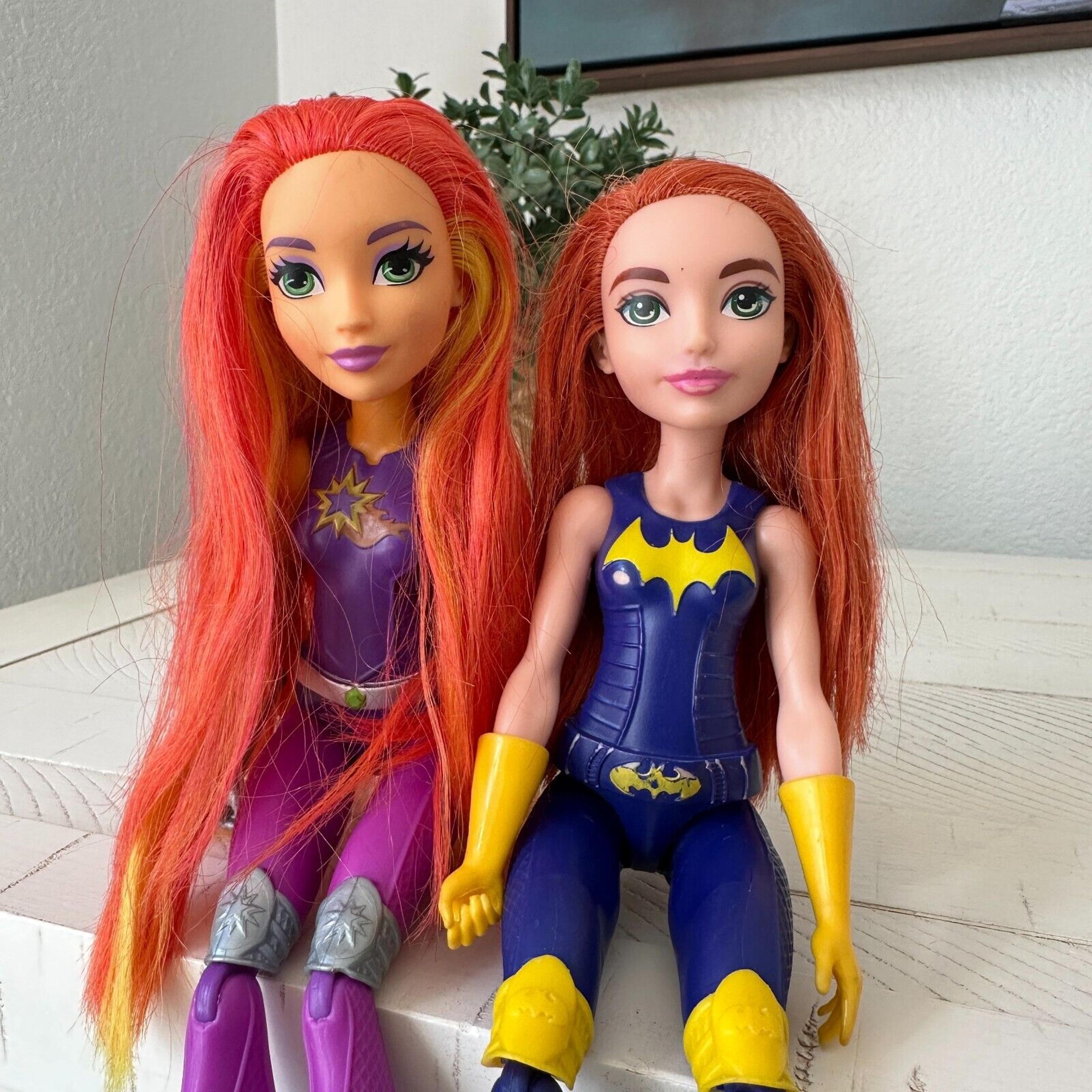 DC Super Hero Girls 12" Mattel Fashion Doll Lot of 2 Batgirl and Starfire