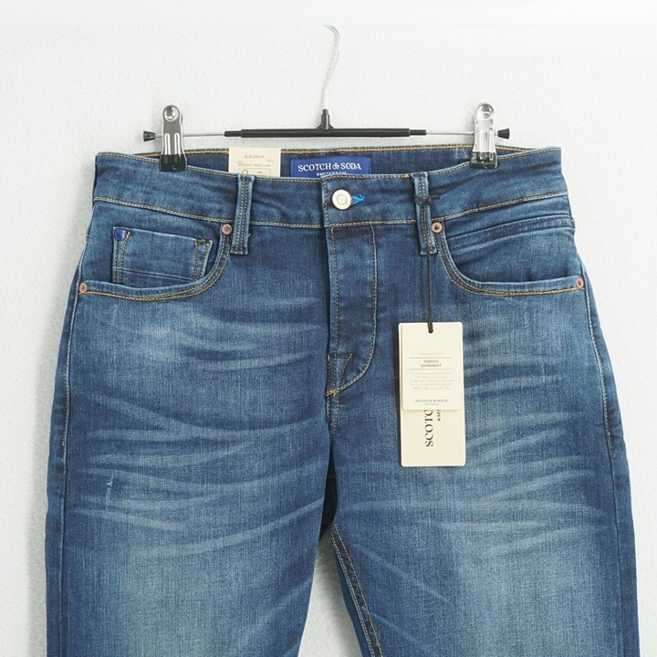 Scotch shops & Soda Mens Jeans Ralston Slim Fit Blue Stretch Denim Size 30 x 32