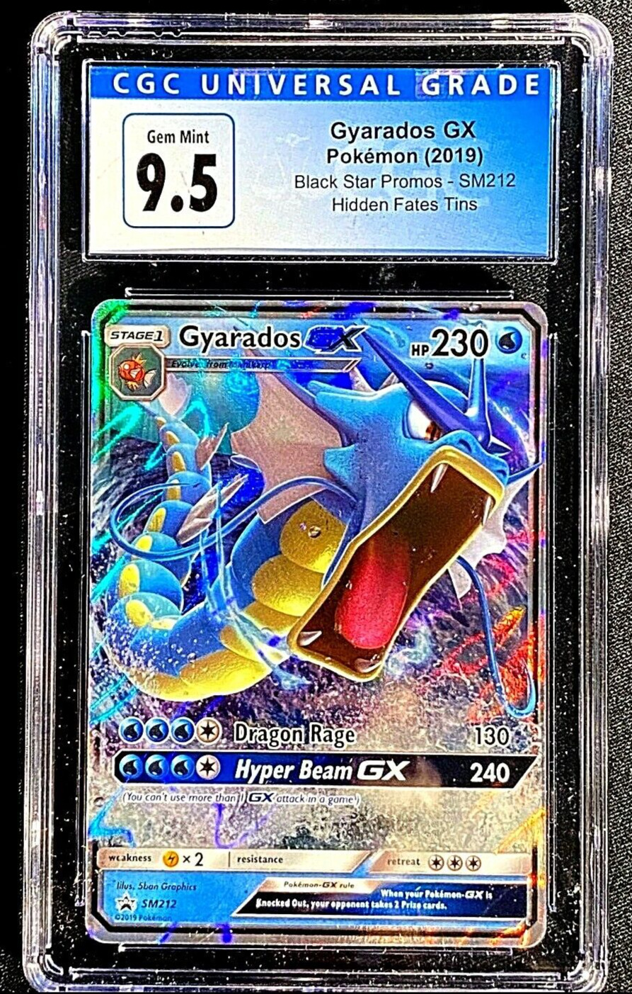 POKEMON 2019 CGC 9.5 HIDDEN FATES BLACK STAR PROMO GYARADOS SM212 TINS G3225