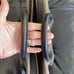 Madewell Womens The Camden Satchel Embossed Suede Zip Top Purse Boho Work RARE