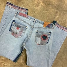 PROJECT CAPRI RED RUM JEANS SIZE 34