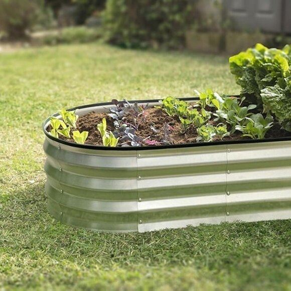 NEW Galvanized Raised Garden Beds Outdoor 4×2×1ft Planter Raised Beds for Garden