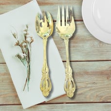 GEORGIAN HOUSE Serving Forks TOWLE GOLDEN CHAMPLAIN STAINLESS FLATWARE ROSES
