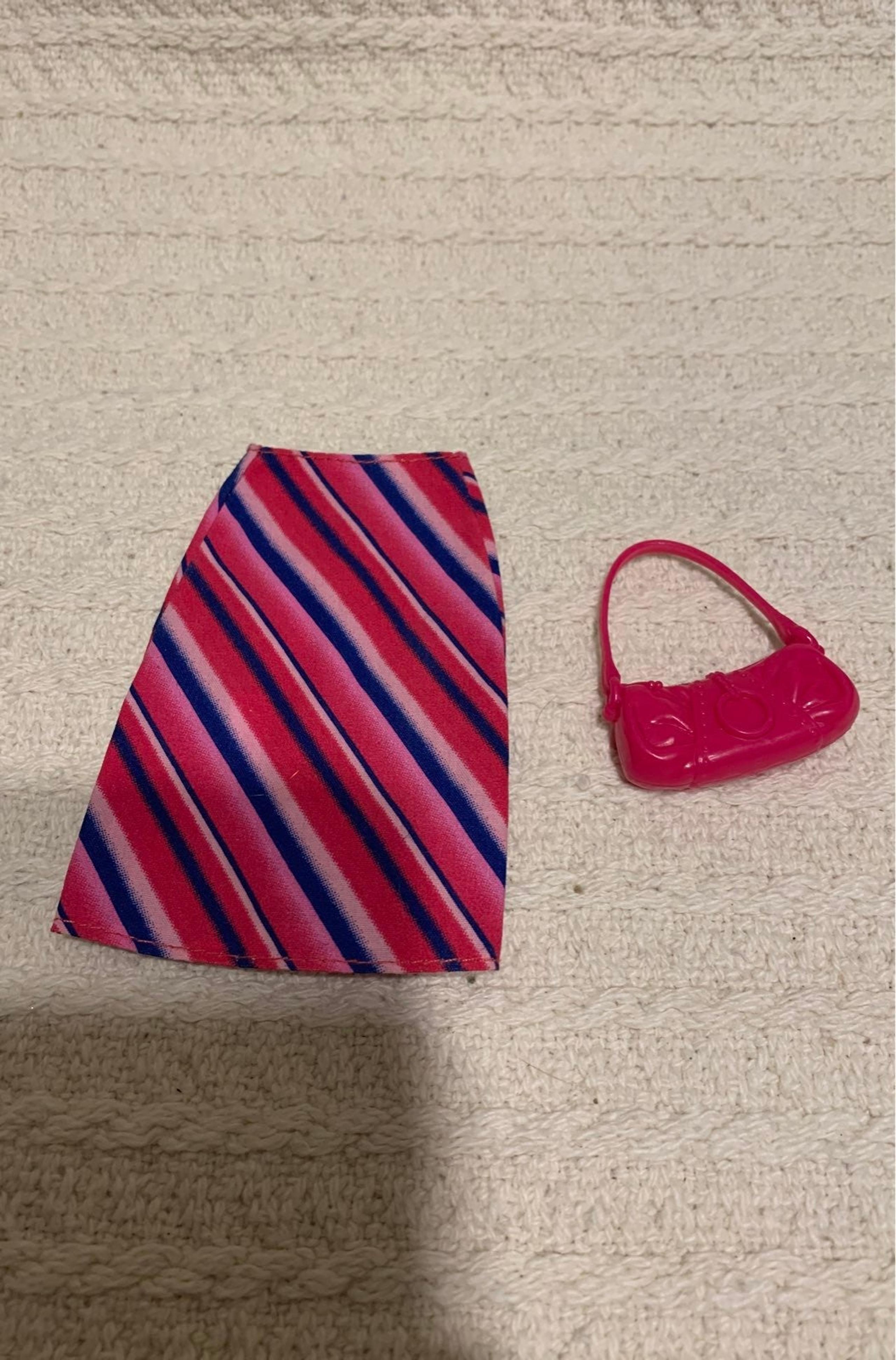 Vintage Genuine Barbie label pink and blue skirt