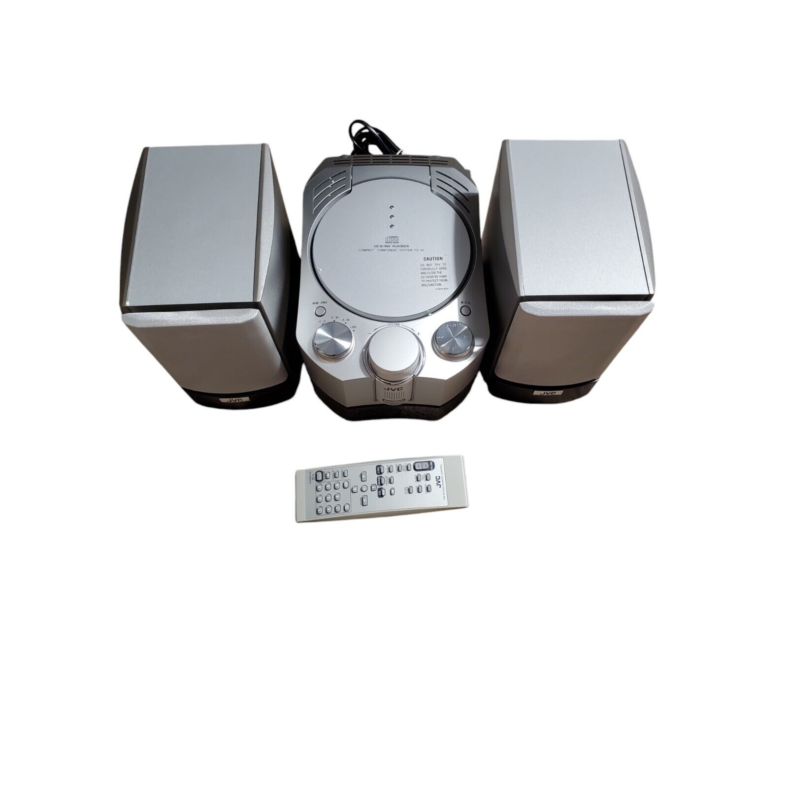 JVC Compact Stereo Component System CA-FSX1 With Speakers SP-FSX1 W/Remote
