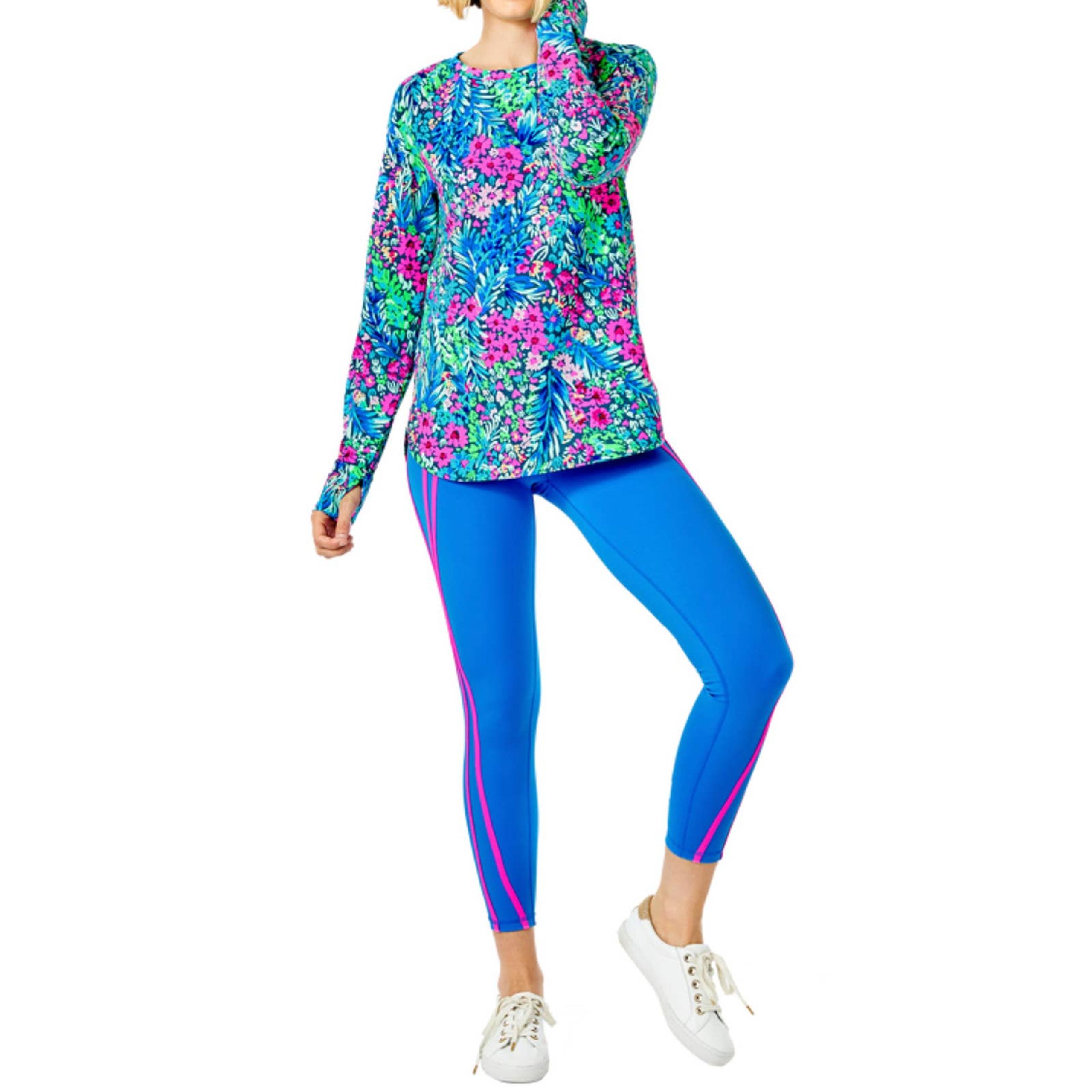 New LILLY PULITZER Blythe Multi Tiny Garden Long Sleeve Pullover size Small