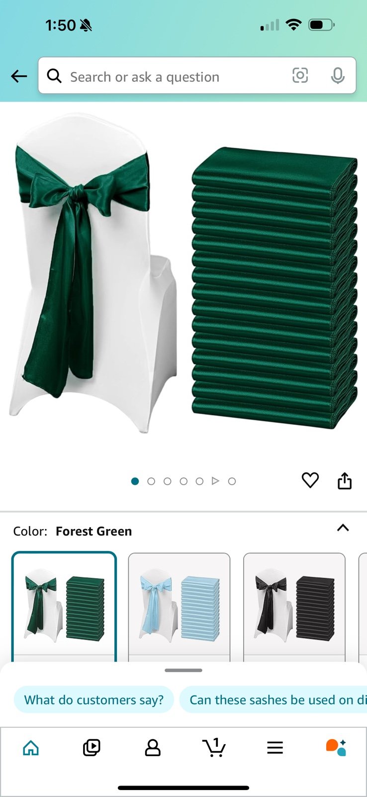 Satin sash