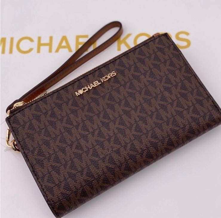 Michael Kors double zip phone wristlet wallet