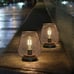 Metal Cage LED Lantern Battery Powered Cordless Accent Light Set of 2