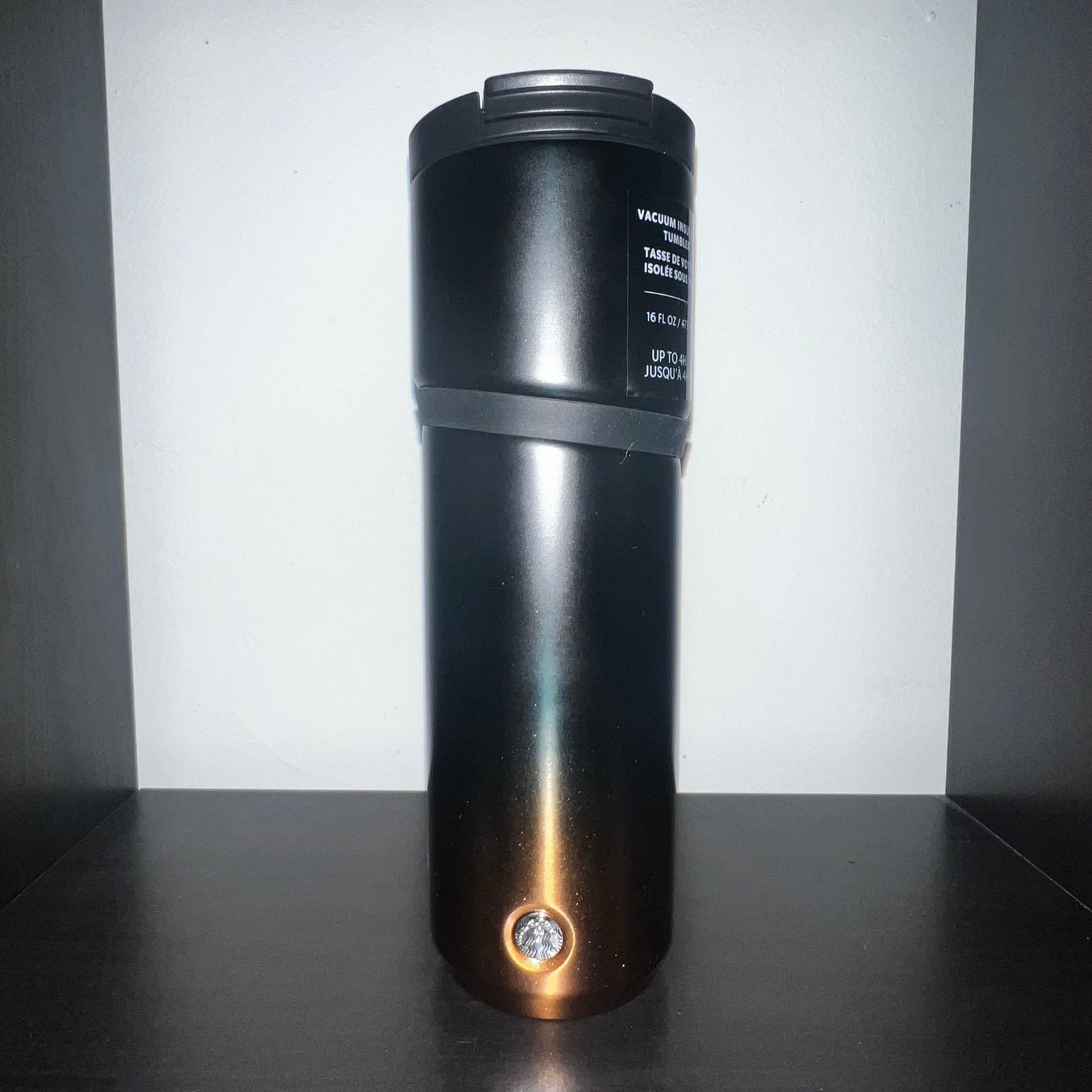 Starbucks Black Tumblr with copper fade