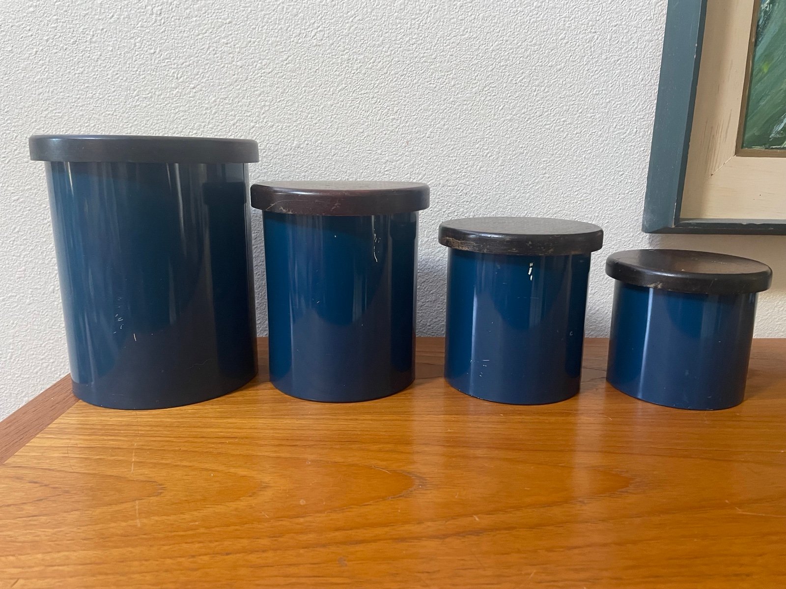 Vintage Copco Enamel Canister Set