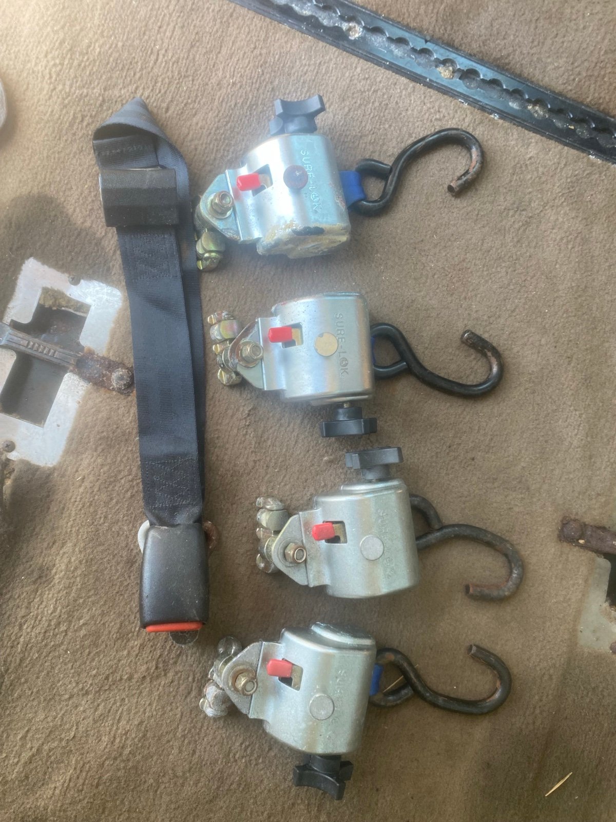 Sure lok handicap tie downs set of four