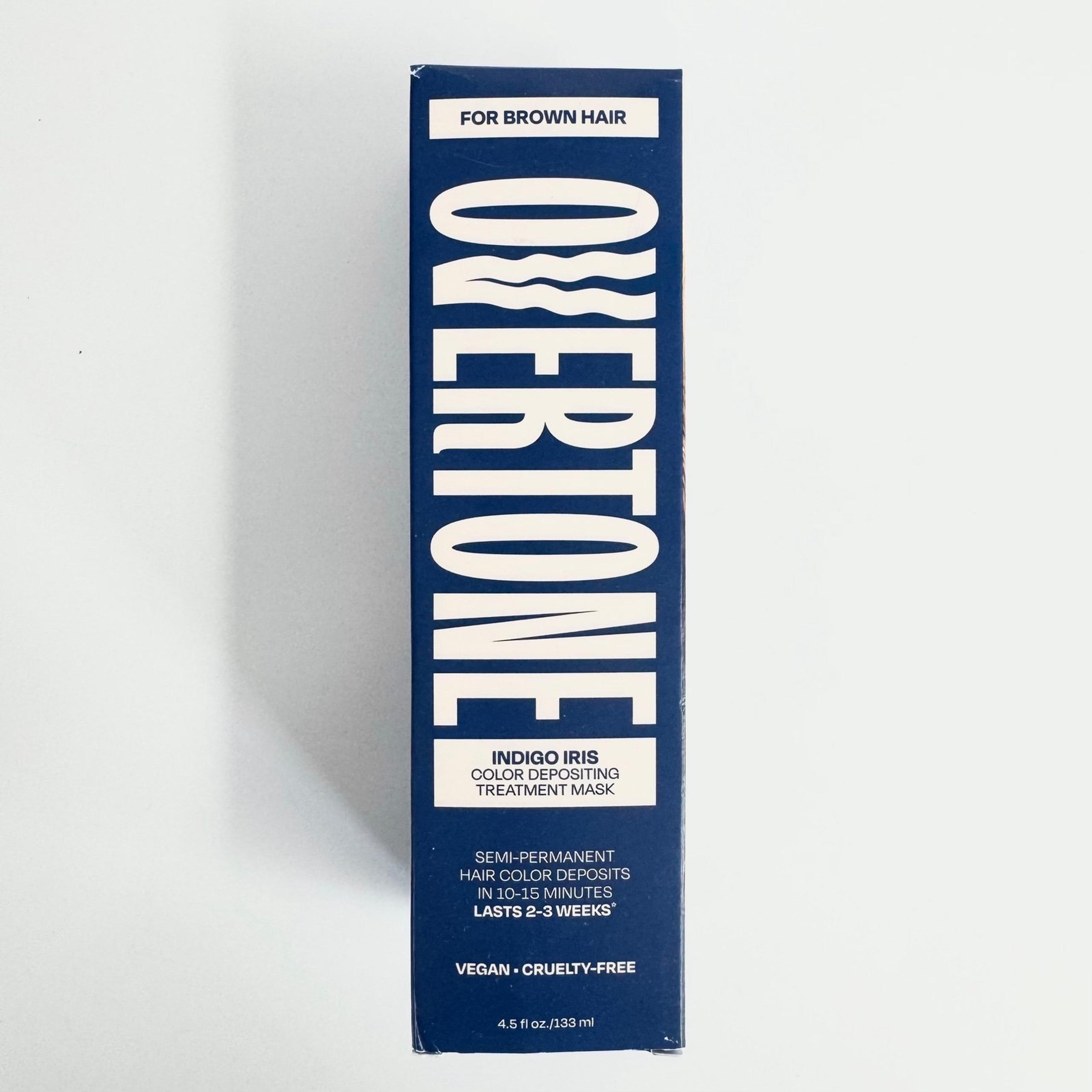 Overtone Color Depositing Hair Mask Indigo Iris Blue for Brown Hair 4.5 oz NWT