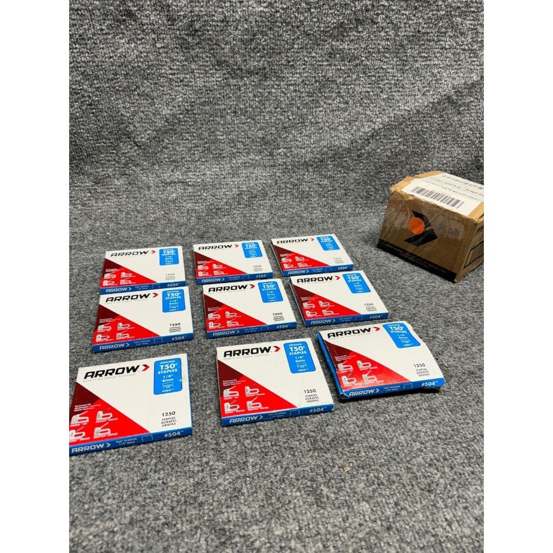 Lot of Arrow 1/4-in Leg x 3/8-in Medium Crown Gray 18-Gauge Heavy-Duty Staples