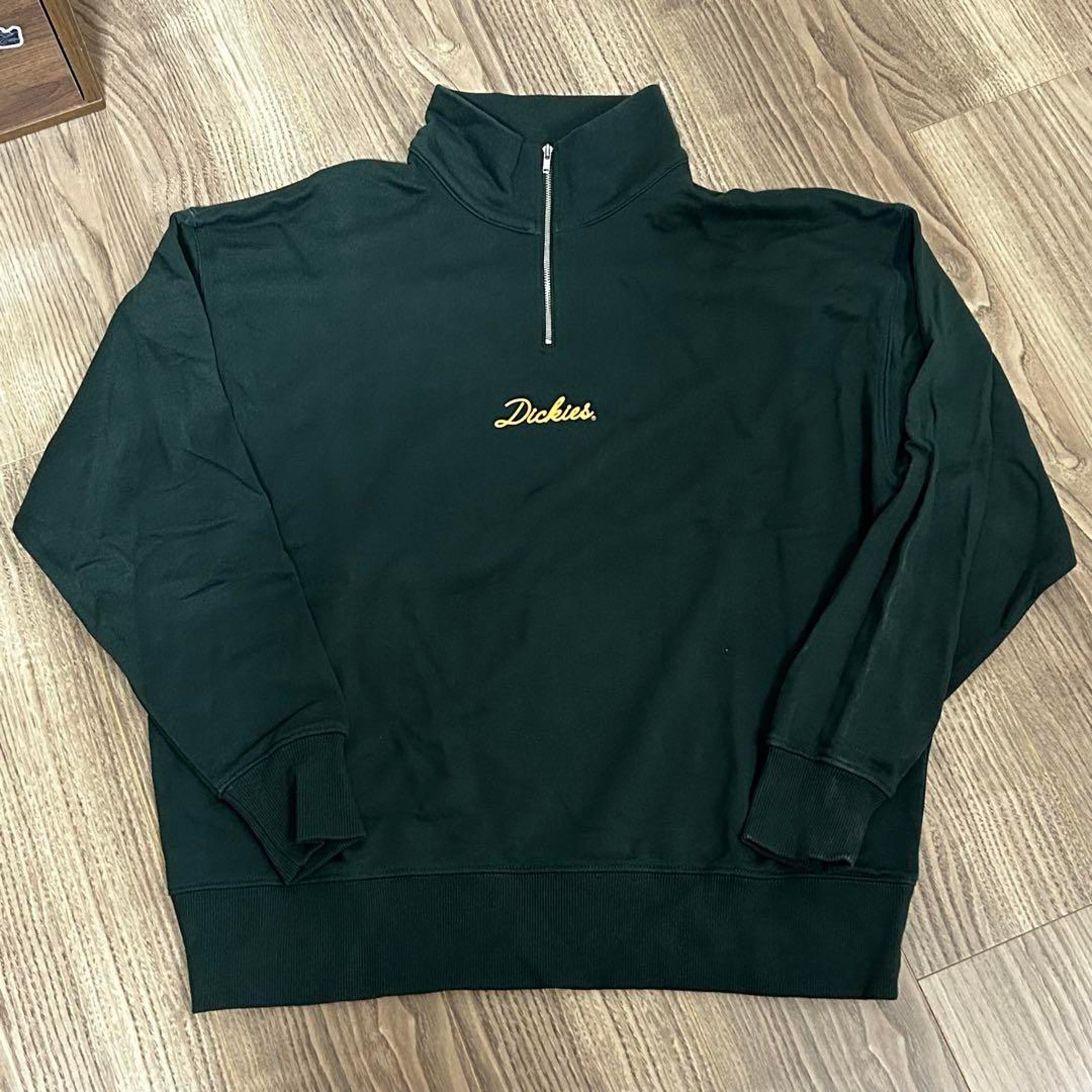 Dickies Dickies Sweatshirt Half Zip Green Size M