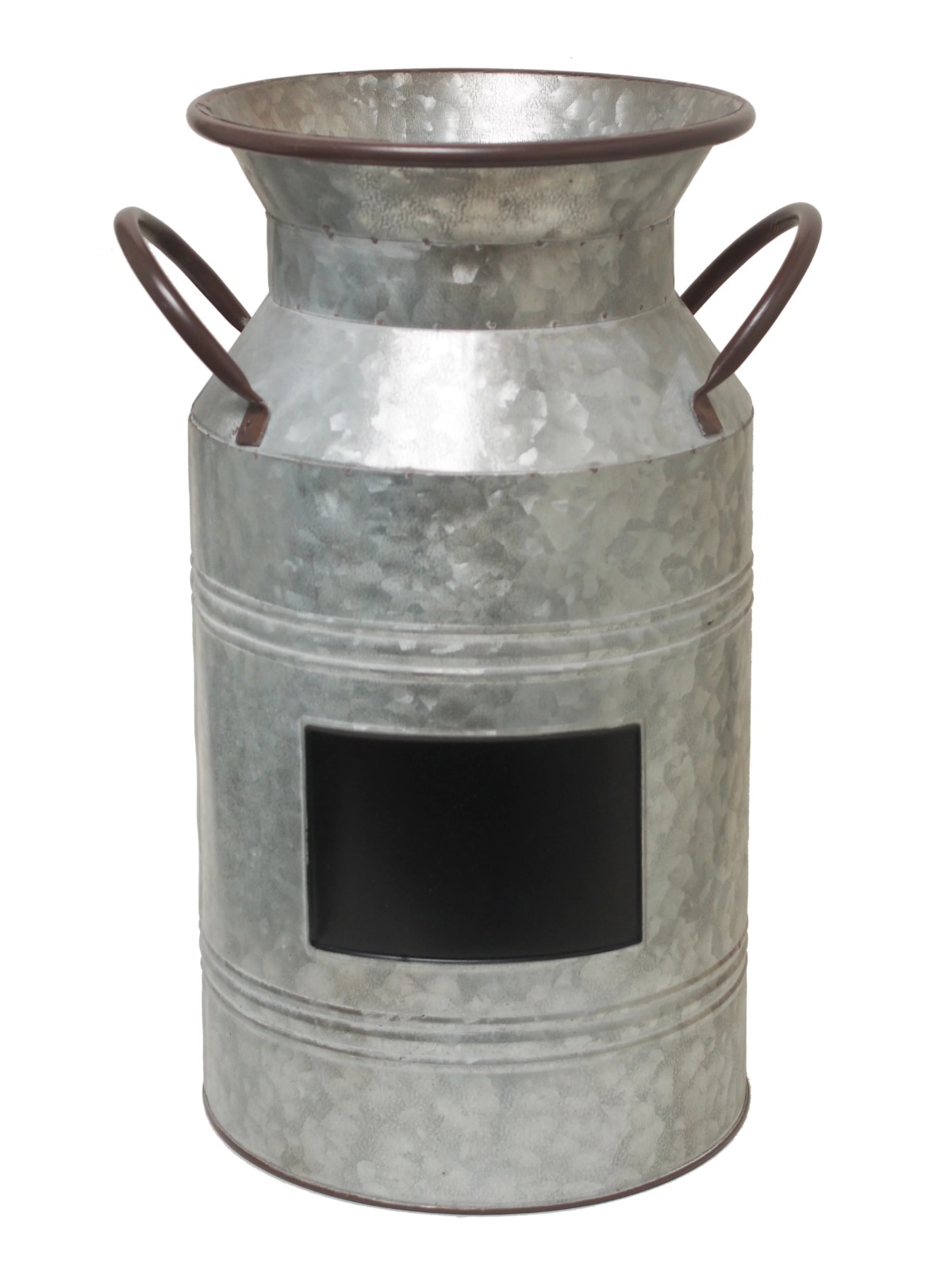 15 Inch Metal Milk Jug Vase with Chalkboard,