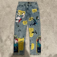 Brand New Men’s High Quality Patch Embroidered Jeans