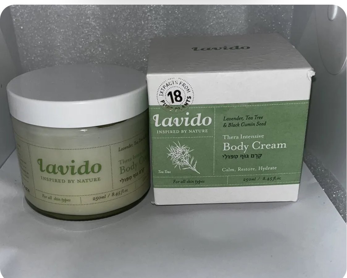 Lavido Thera Intensive Body Cream 250ml/ 8.45oz NEW Sealed Lavender Tea Tree