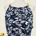 MICHAEL KORS HALTER FLORAL BLOUSE TOP WITH BELT NAVY AND WHITE XL 98