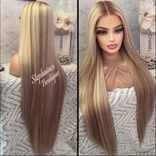 Human Hair blended lace front wig
