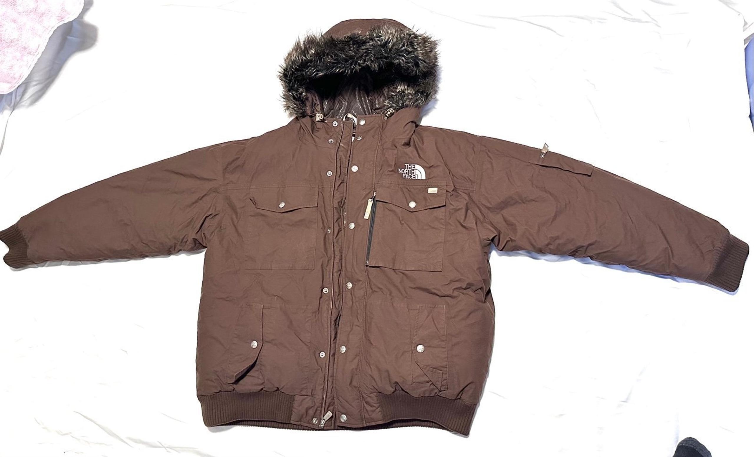 The North Face Black Gotham Jacket Down Parka HyVent Brown Men's XXL ANH4 VTG 08
