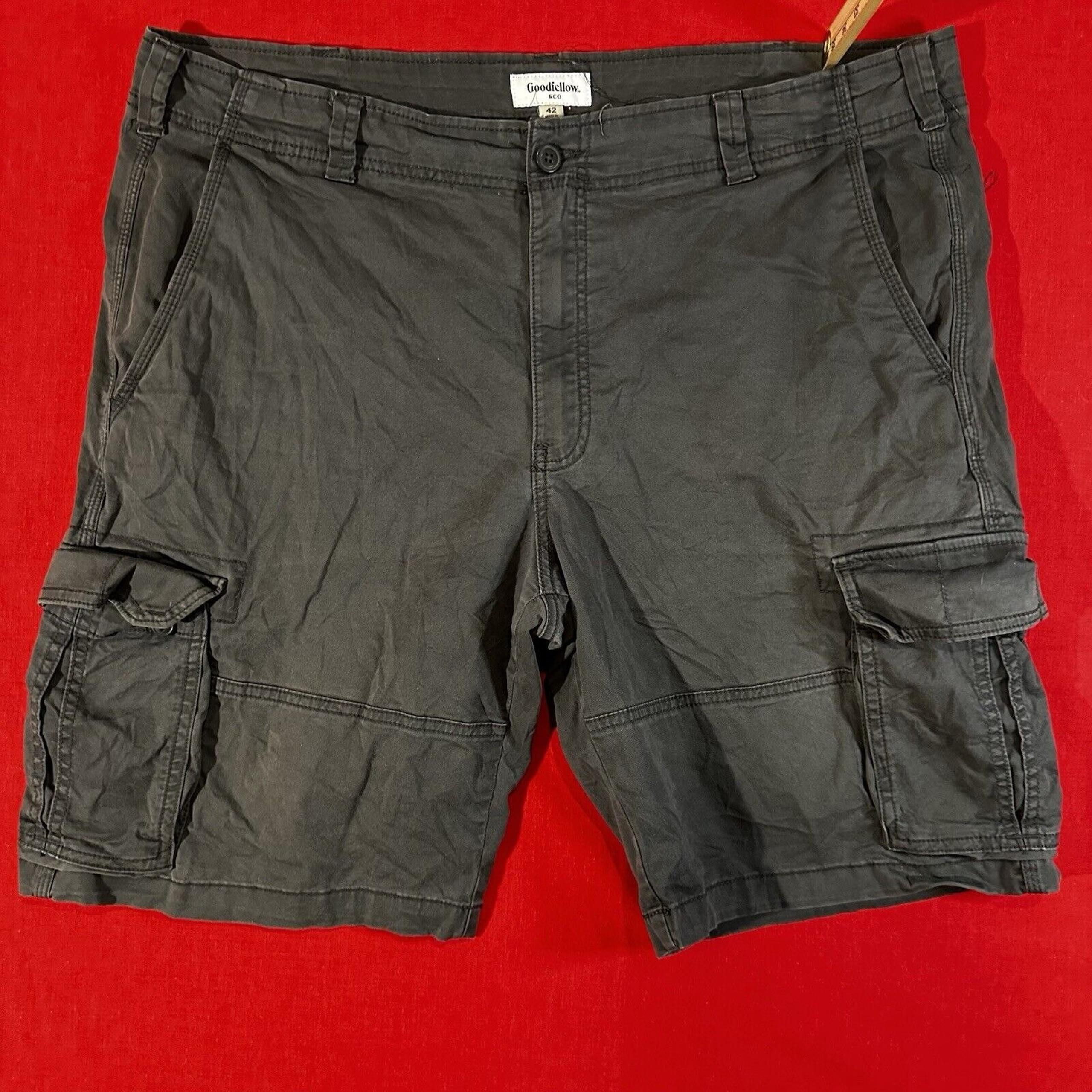 Goodfellow & Co Cargo Shorts Men's 40 Olive Green Cotton Stretch 11" Inseam