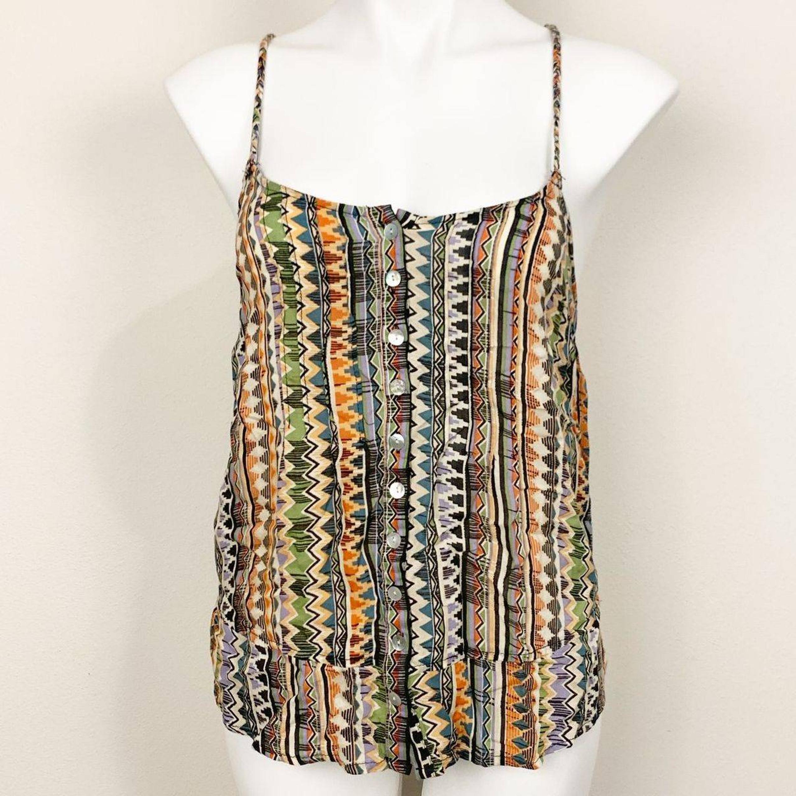 Poetry Zig Zag Patterned Tank Top, Large