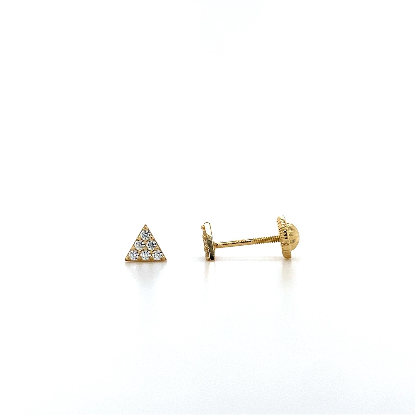 Pyramid Earrings in 14K Yellow Gold