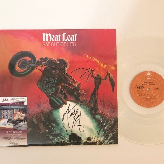 Meat Loaf Signed Autographed Limited Edition Bat Out Of Hell Clear Vinyl JSA COA