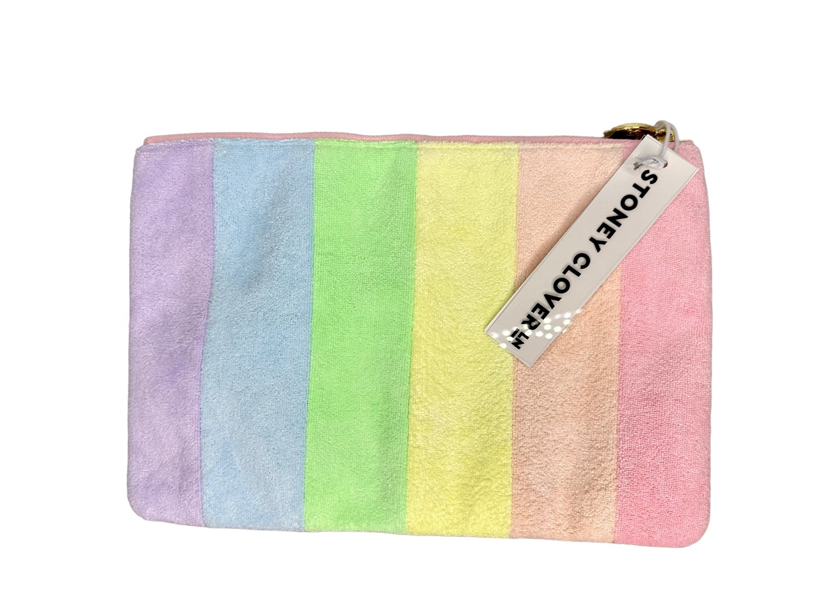 NWT Stoney Clover Lane Rainbow Terry Flat Pouch