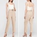 New! EXPRESS Belted Linen-Blend Utility Jumpsuit, size M